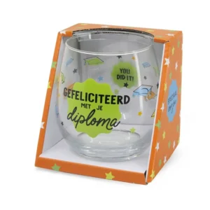 Geslaagd glas diploma