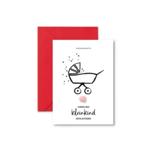 EEN KAARTJE HOERA EEN KLEINKIND