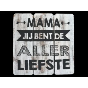 tekstbord 20x20cm mama allerliefste