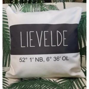 Buitenkussen lievelde zwart