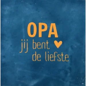 Tegeltje Opa donkerblauw