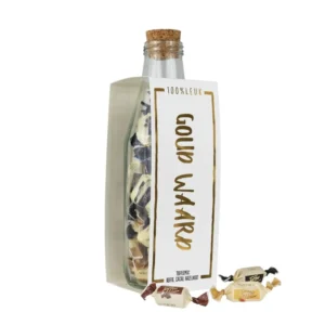 100% LEUK Momenten fles met toffees - Goud waard