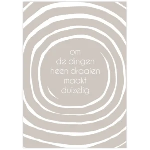 poster a4 om de dingen heen draaien