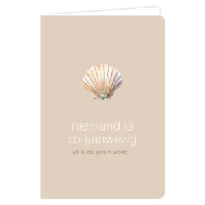 water Niemand is zo aanwezig als zij die gemist worden