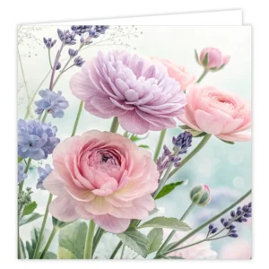 Pearl. Blanco kaart bloemen