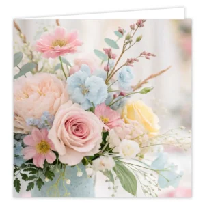 Pearl Blanco kaart boeket