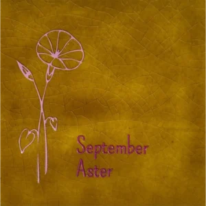 Tegeltje 'Geboortetegel September oker