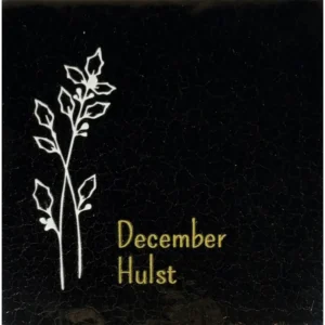 Tegeltje 'Geboortetegel December goud