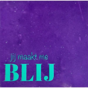 Tegeltje jij maakt me blij paars