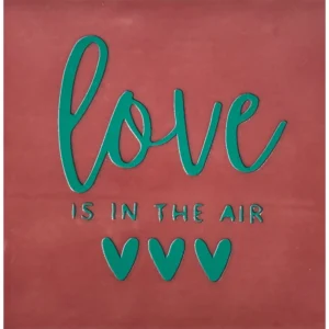 Tegeltje Love is  roze