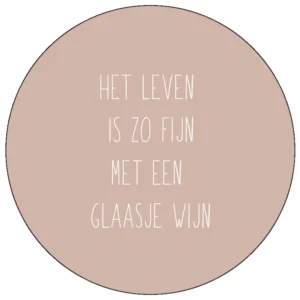 Muurcirkel wijn oud roze 40cm