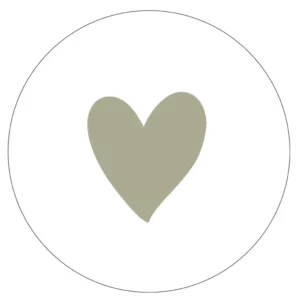 muurcirkel hart mosgroen 30 cm