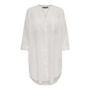 CARAPELDOORN SOLID V-NECK L/S SHIRT WVN