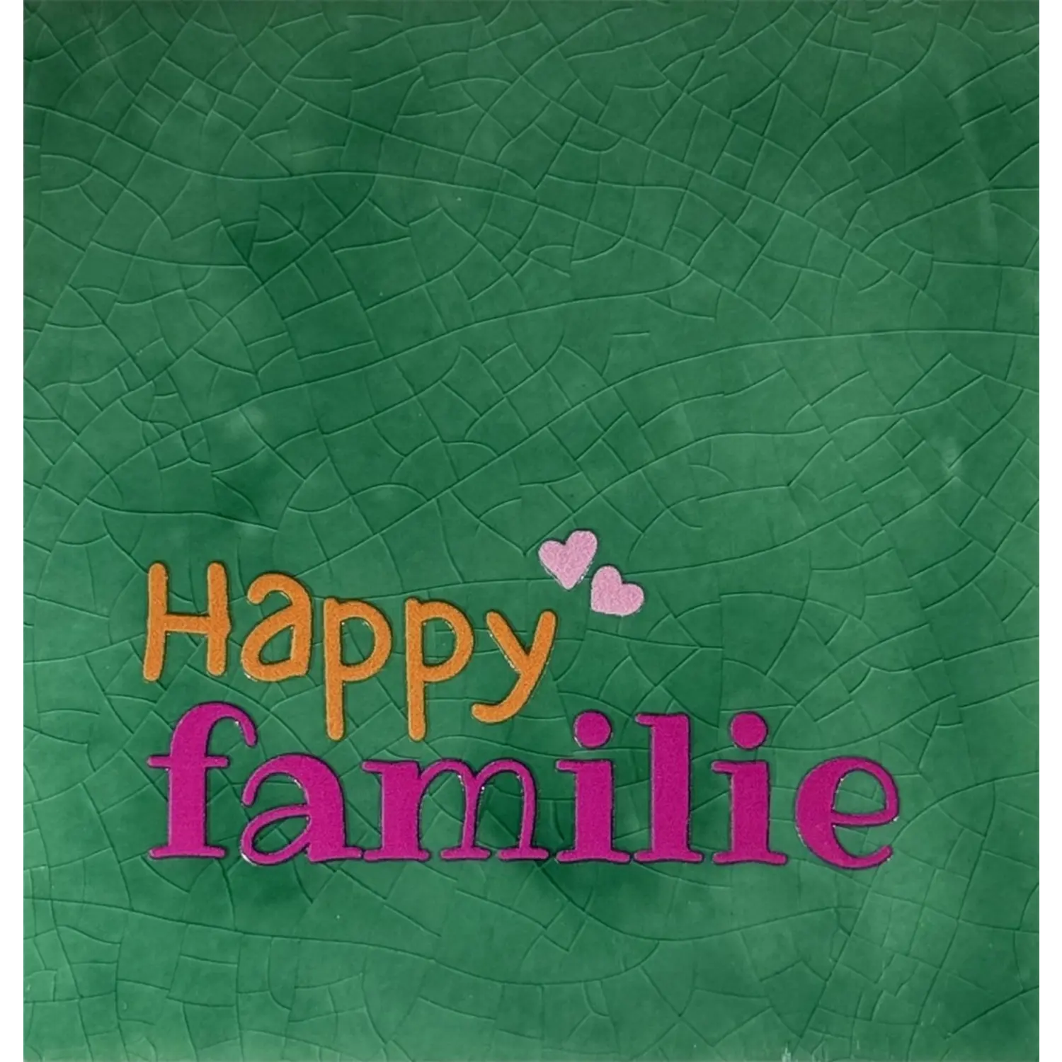 Tegeltje Happy family groen