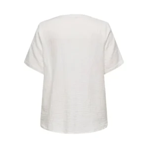 CARTHYRA LIFE S/S BUTTON TOP - Cloud Dancer, 42