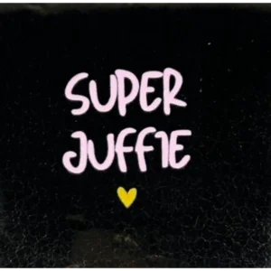 Tegeltje superjuffie (grof) goud/warmroze