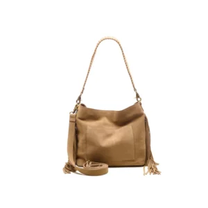Chabo Suede Stormy Fringes Big Shoulderbag sand