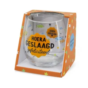 Geslaagd glas Gefeliciteerd