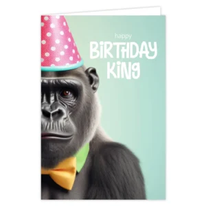 Wenskaart Happy birthday king