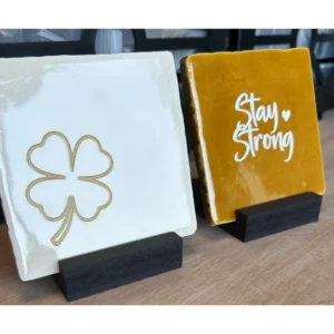 Tegeltje display black