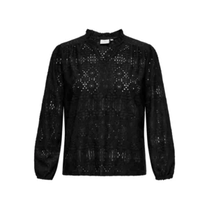 CARLUZIA L/S V-NECK BLOUSE JRS