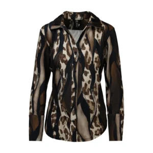 iz naiz 3701 - Blouse V - Animal Mix Brown - XL