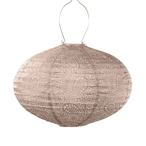Lumiz Solar Lampion Oval Paisley - 40cm - Soft Blush
