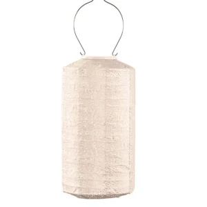 Lumiz Solar Lampion Cylinder Paisley - 18cm - Soft Blush