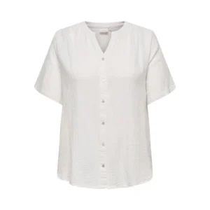 CARTHYRA LIFE S/S BUTTON TOP - Cloud Dancer, 42