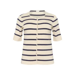 Sale KCmorina Cardigan - Silver white/ Blue stripe, S=42/44