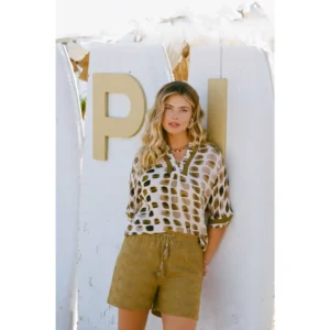 sale C&S Madrid short - mustard olive, L