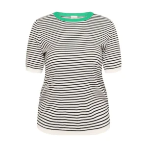 KClizzy Knit Pullover - chalk black fine stripe, S