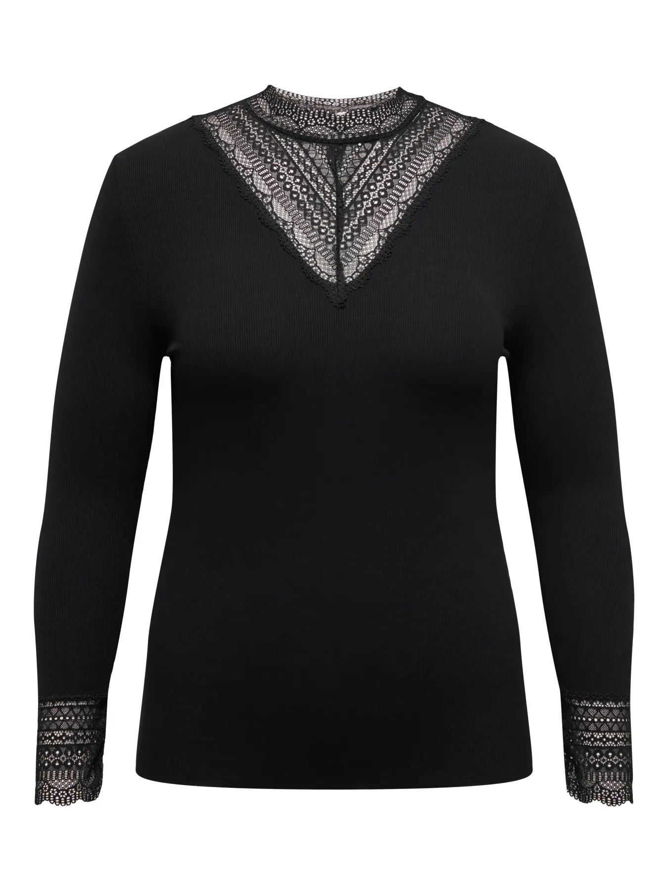CARTILDE RIB LACE L/S TOP JRS NOOS - Afbeelding 4