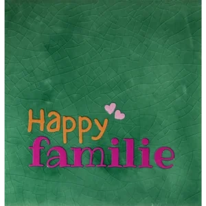 Tegeltje Happy family groen