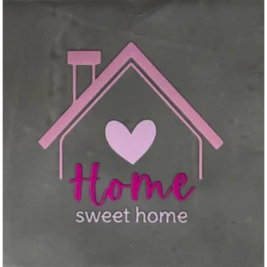 Tegeltje Home sweet home antraciet