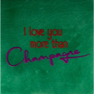 Tegeltje i love you more than.. groen