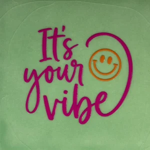 tegeltje 'it's your vibe' mint/knalroze