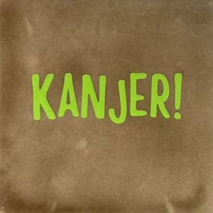 tegeltje kanjer taupe/lime