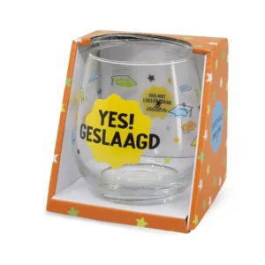Geslaagd glas yes geslaagd