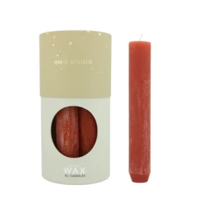 WAX XL Dinerkaarsen Set 7 terra cotta