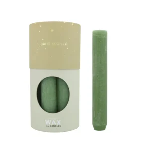WAX XL Dinerkaarsen Set 7 salie