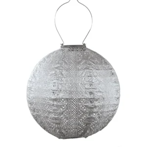 Lumiz Solar Lampion Lace Rond - 30 cm - Zilver