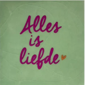 Alles is liefde mint/knalroze(oranje)
