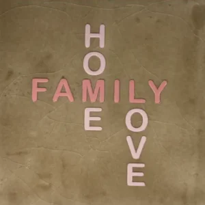 Tegeltje home family love taupe