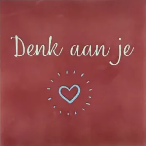 Tegeltje denk aan je roze/lichtgroen(warmblauw)