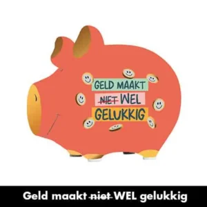 Spaarpot Geld maakt niet/wel Gelukkig
