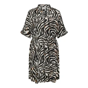 CARBERTE LIFE 2/4 BLK SHIRT DRESS AOP