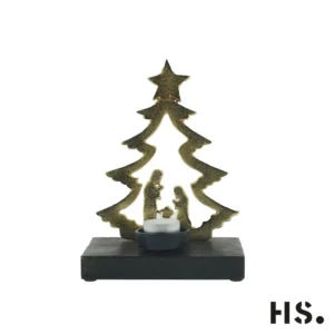 T-Lightholder Tree Elbo GD/BK M