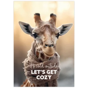 Poster A4 kerst its cold outside