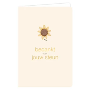 water Bedankt voor jou steun